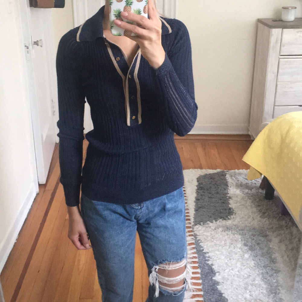 Tory Burch long sleeve polo